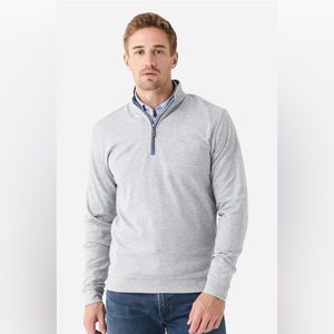 Johnnie-O Men’s LG Quarter Zip Sweater - Grey